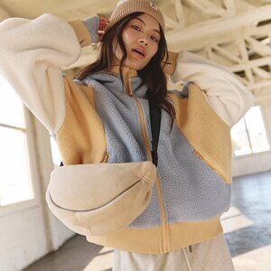 Free People Fleece Bullseye Sling Bag